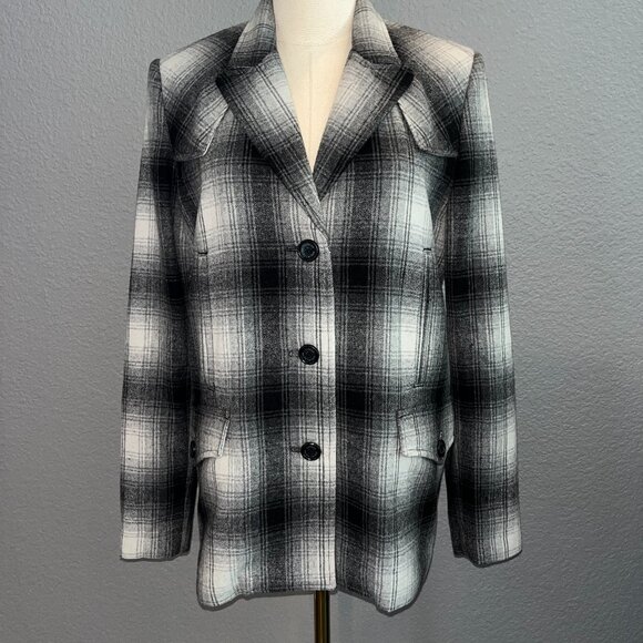 LAUREN RALPH LAUREN WOOL BLEND PLAID VINTAGE INSPIRED WESTERN EQUESTRIAN JACKET - Picture 1 of 16